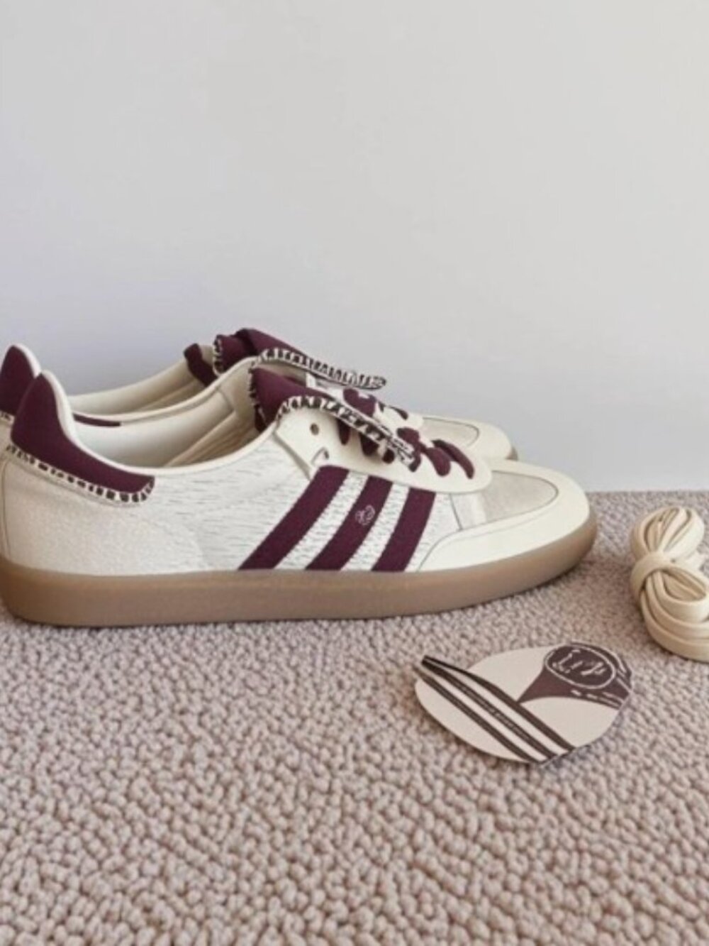 Wales Bonner x adidas Originals Samba "Pony Tonal" - Low-Top Leather Sneakers - Picture 2 of 4